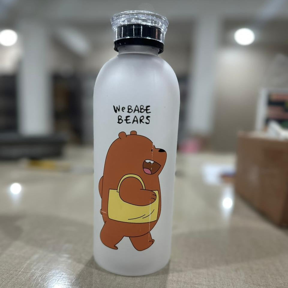 We Bare Bears Panda Water Bottle 1000ml  - Plastic (Random Design)