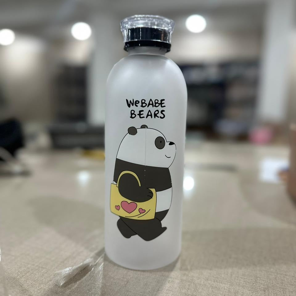 We Bare Bears Panda Water Bottle 1000ml  - Plastic (Random Design)