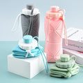 Silicon Foldable Bottle 600ml | Portable Travel Smart Water Bottle | Pocket Size Collapsible Design (Random Color) Rs 800